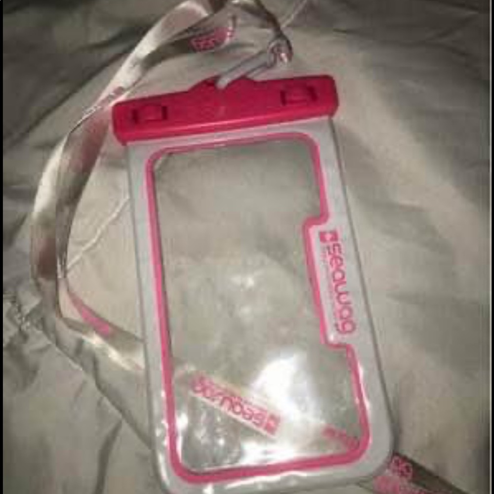 Pink and White Seawag Water Proof Case